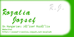rozalia jozsef business card